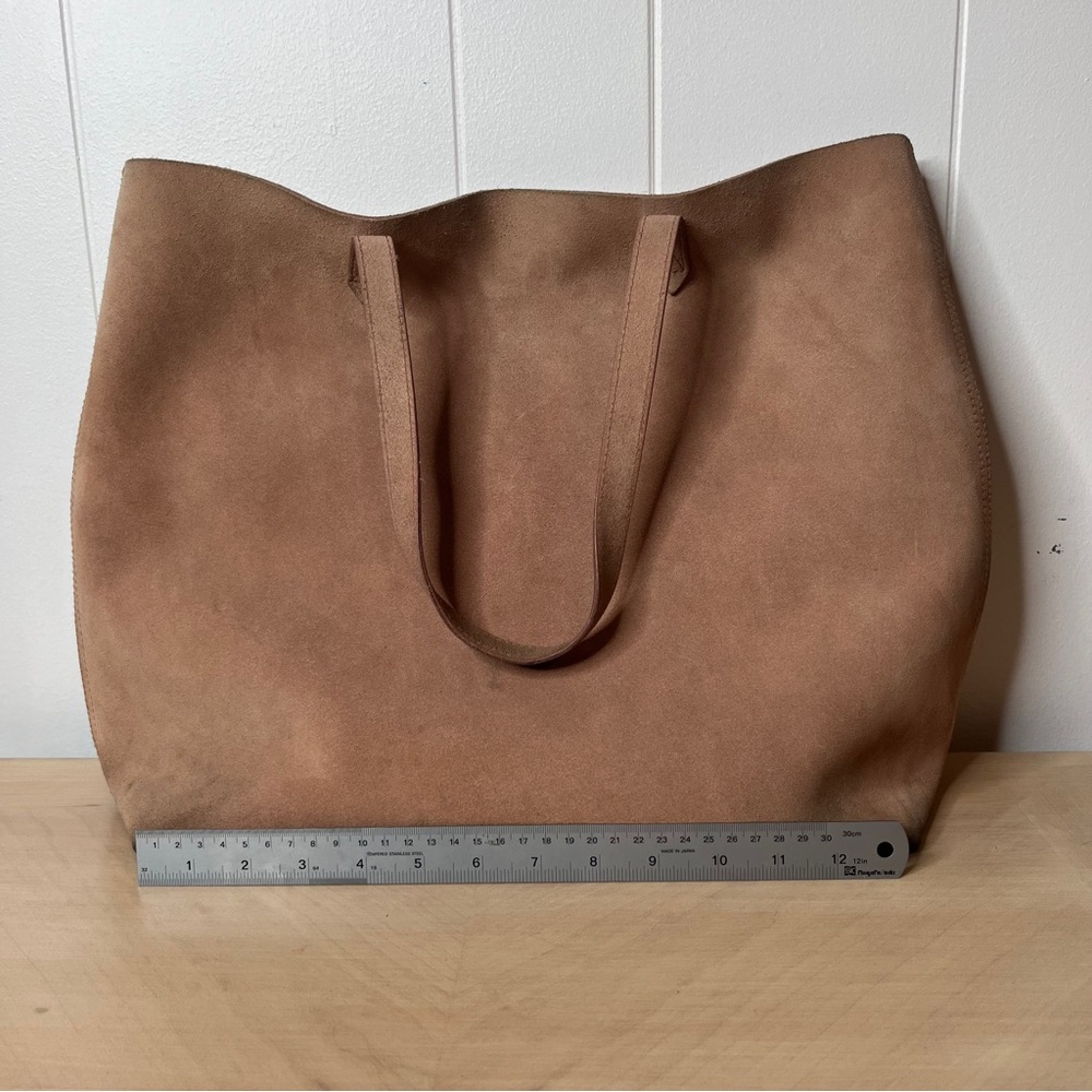 Madewell Transport Tote beige brushed leather *worn* - Picture 8 of 15